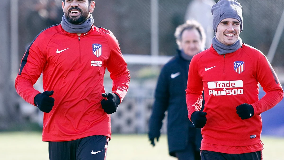 Diego Costa, con Griezmann