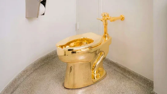 El inodoro de oro ofrecido a Donald Trump El inodoro de oro ofrecido a Donald Trump