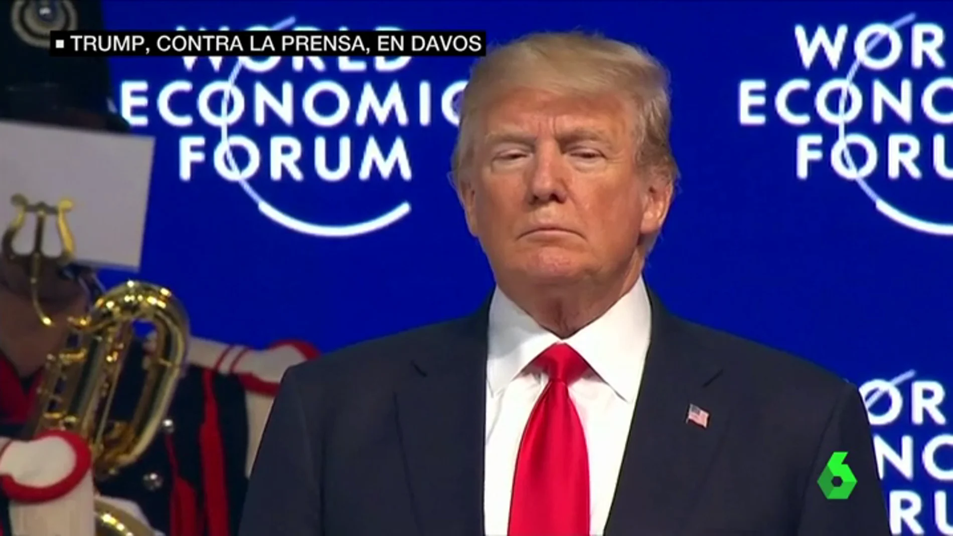 Donald Trump en su visita a Davos