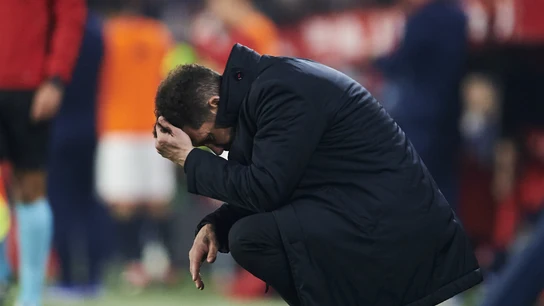Diego Simeone, cabizbajo Diego Simeone, cabizbajo