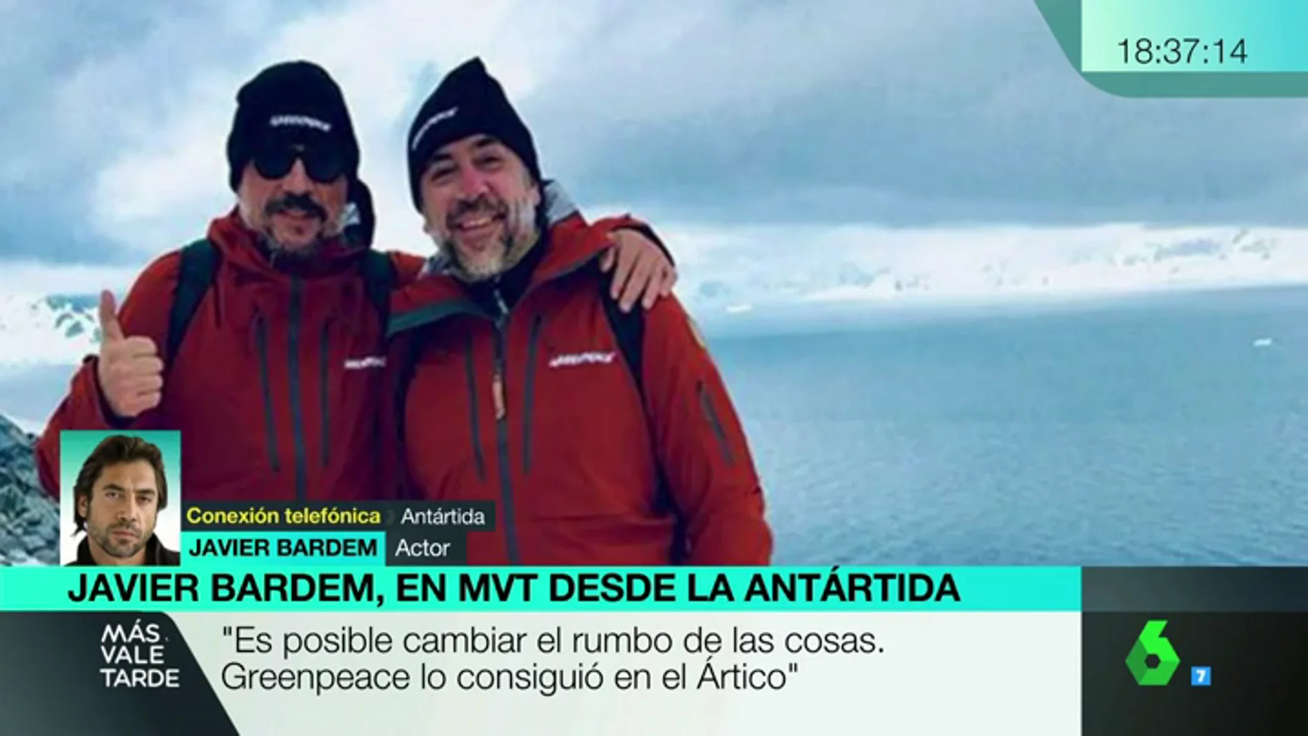 Carlos y Javier Bardem viajan a la Antártida con Greenpeace