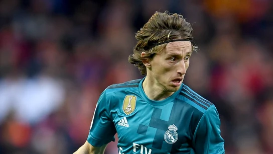 Modric durante el encuentro ante el Valencia Modric durante el encuentro ante el Valencia