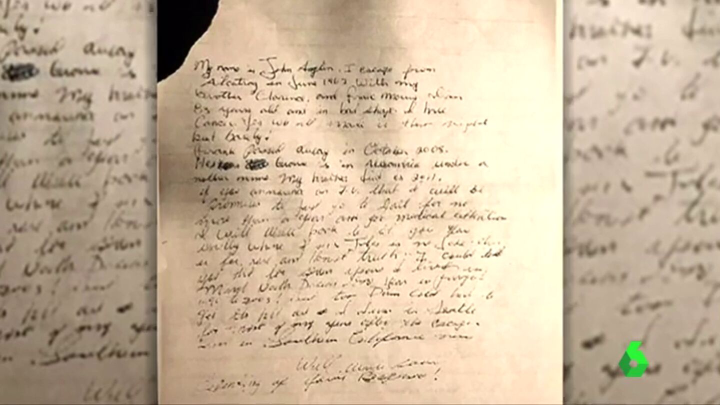 La carta que supuestamente escribi&oacute; John Anglin