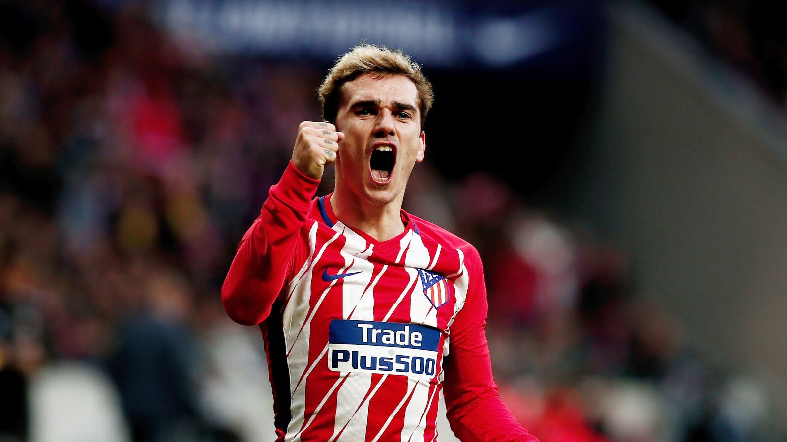 Griezmann celebra su gol con el Atl&eacute;tico de Madrid