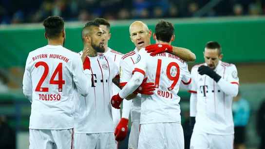 Los jugadores del Bayern, felices tras un gol Los jugadores del Bayern, felices tras un gol