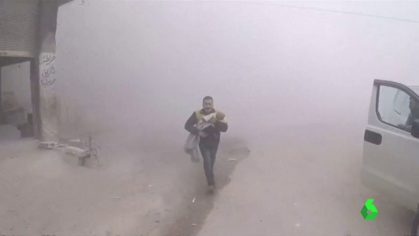 Bombardeos en la regi&oacute;n de Guta, Siria