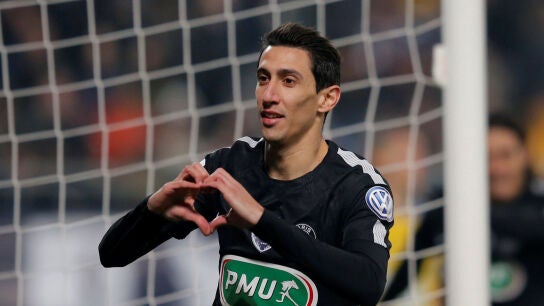 Di Mar&iacute;a celebra su gol con el PSG