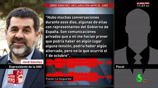 Jordi Sànchez, al juez Llarena: "Tengo mensajes con representantes del Gobierno que no hacían prever lo que ocurrió el 1-O" Jordi Sànchez, al juez Llarena: "Tengo mensajes con representantes del Gobierno que no hacían prever lo que ocurrió el 1-O"