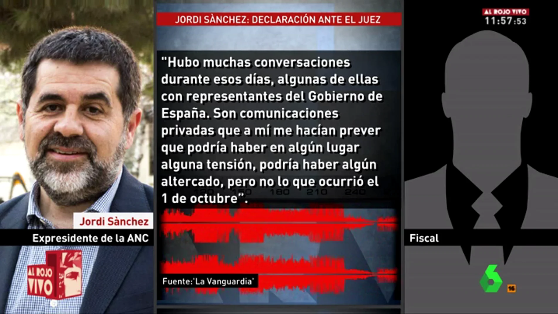Jordi Sànchez, al juez Llarena: "Tengo mensajes con representantes del Gobierno que no hacían prever lo que ocurrió el 1-O"