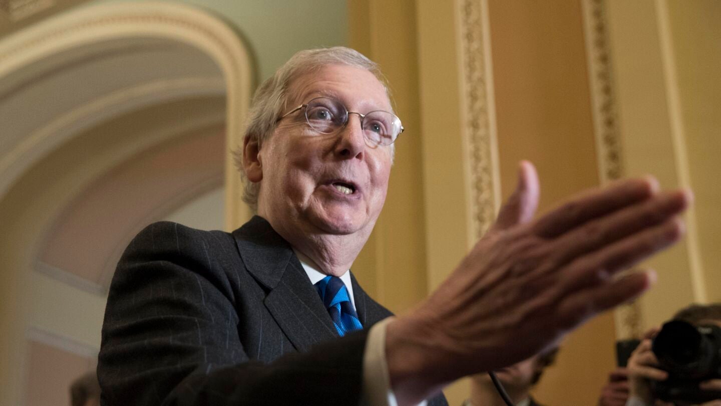 Mitch McConnell habla sobre las negociaciones del presupuesto con los dem&oacute;cratas 