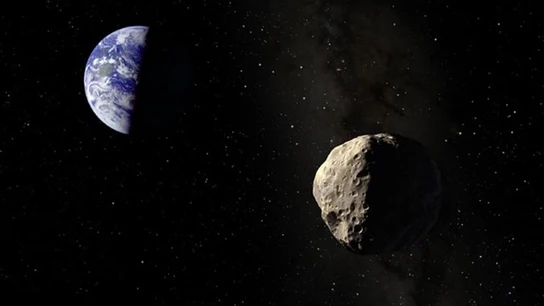 Imagen de archivo de un asteroide cerca de la Tierra Un asteroide se acerca a la Tierra