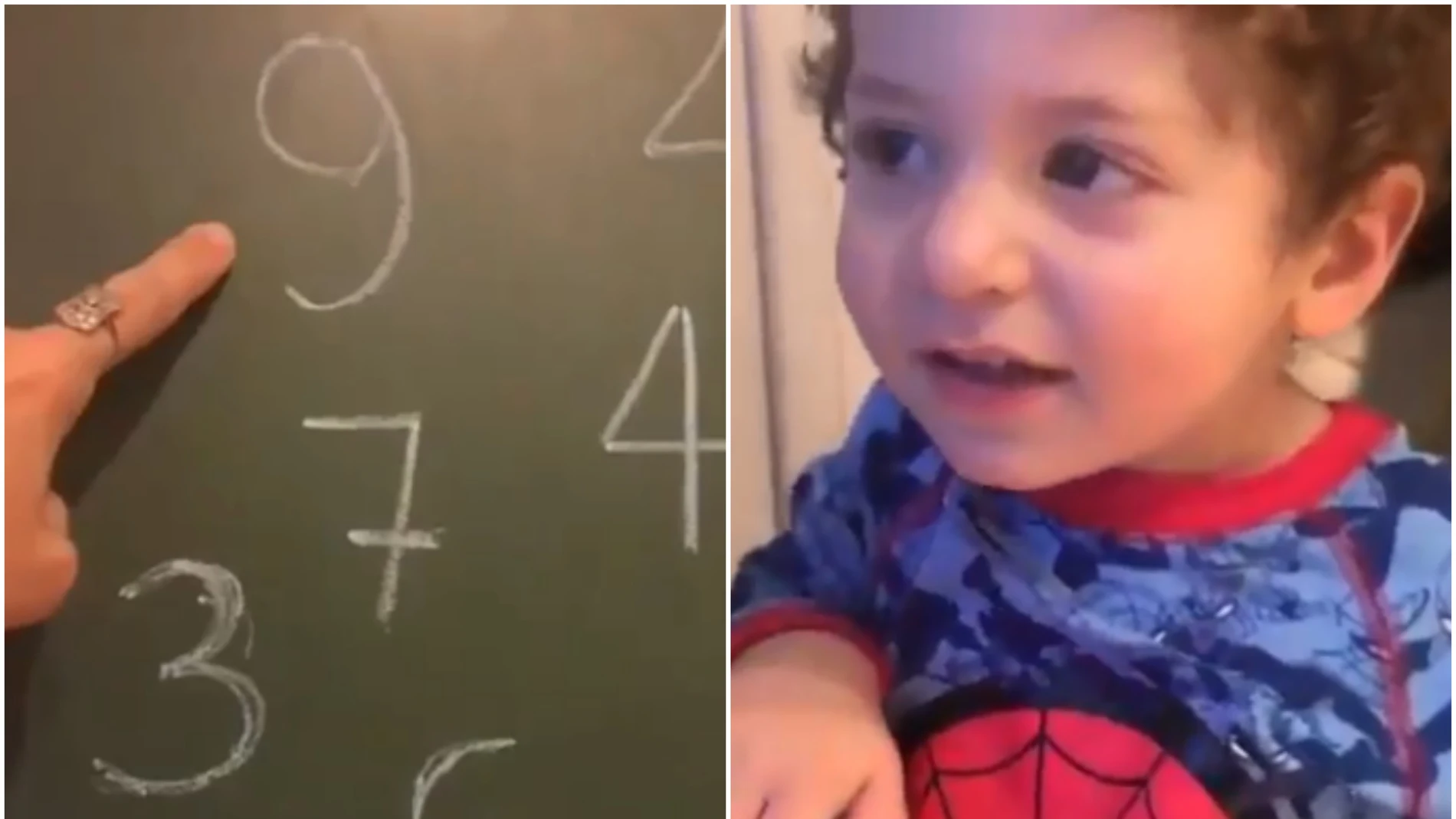 El hijo de Parejo aprende los números con los jugadores del Valencia