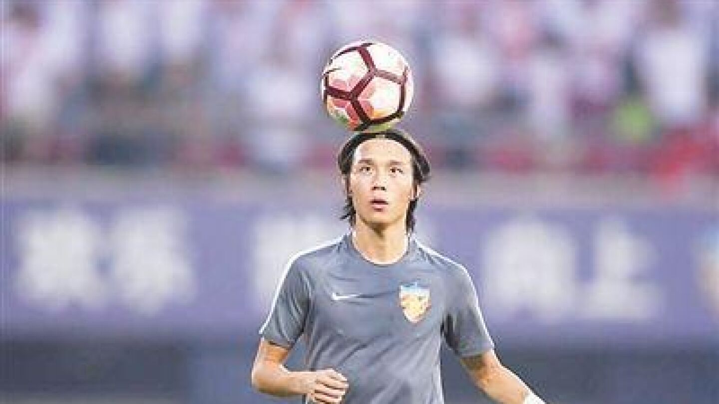 Zhang Xiuwei, durante un entrenamiento