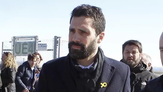 Roger Torrent saliendo de la cárcel de Estremera Roger Torrent saliendo de la cárcel de Estremera