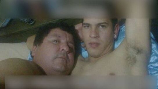 Antonio Gonz&aacute;lez, presidente del Rubio &Ntilde;u, junto al jugador Bernardo Gabriel Caballero