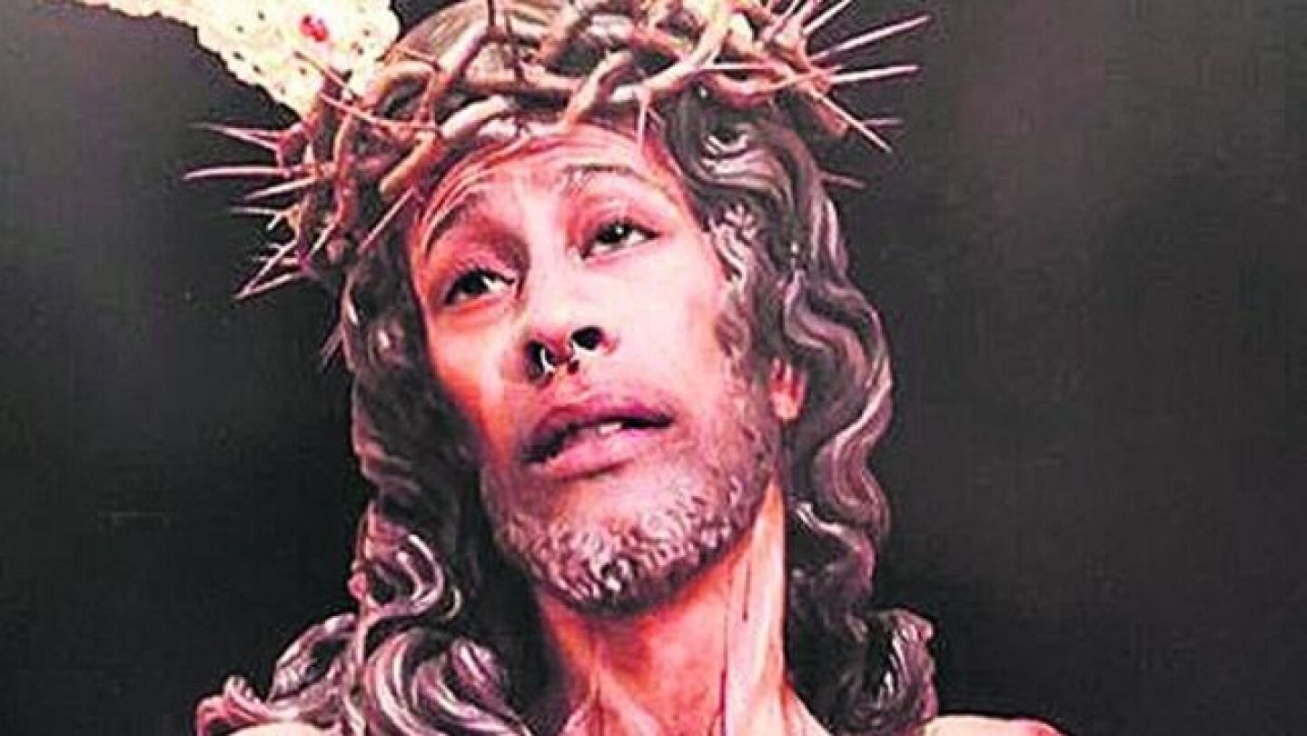 Montaje del cristo que el joven de Ja&eacute;n public&oacute; en Instagram