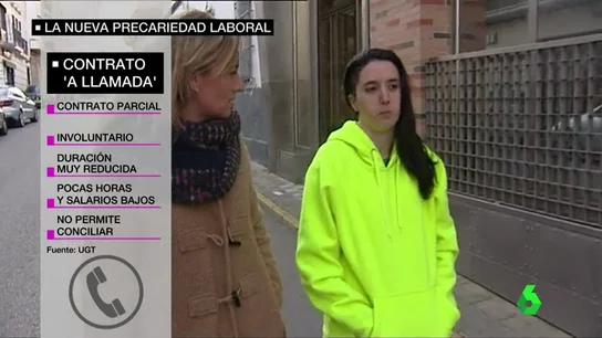 Una joven con un contrato 'a llamada' Una joven con un contrato 'a llamada'