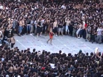 Pogo en Argentina, durante un concierto de Metallica Pogo en Argentina, durante un concierto de Metallica