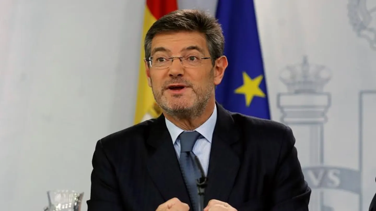 El ministro de Justicia, Rafael Catalá, durante una rueda de prensa El ministro de Justicia, Rafael Catalá, durante una rueda de prensa