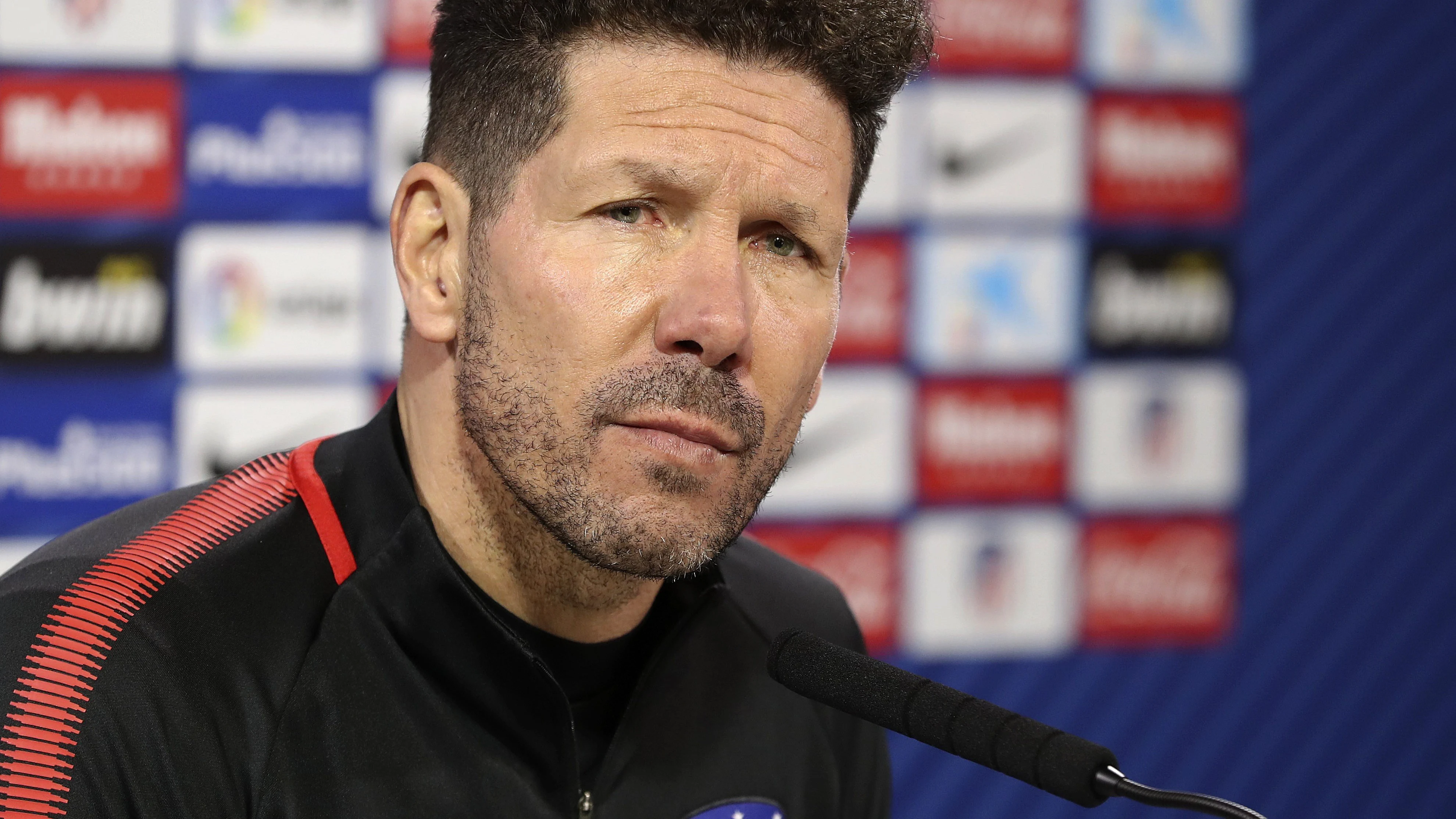 Simeone durante una rueda de prensa Simeone durante una rueda de prensa