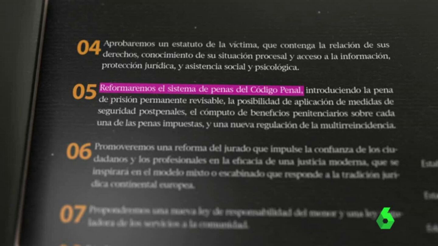 El PP prometi&oacute; reformar el C&oacute;digo Penal en su programa electoral