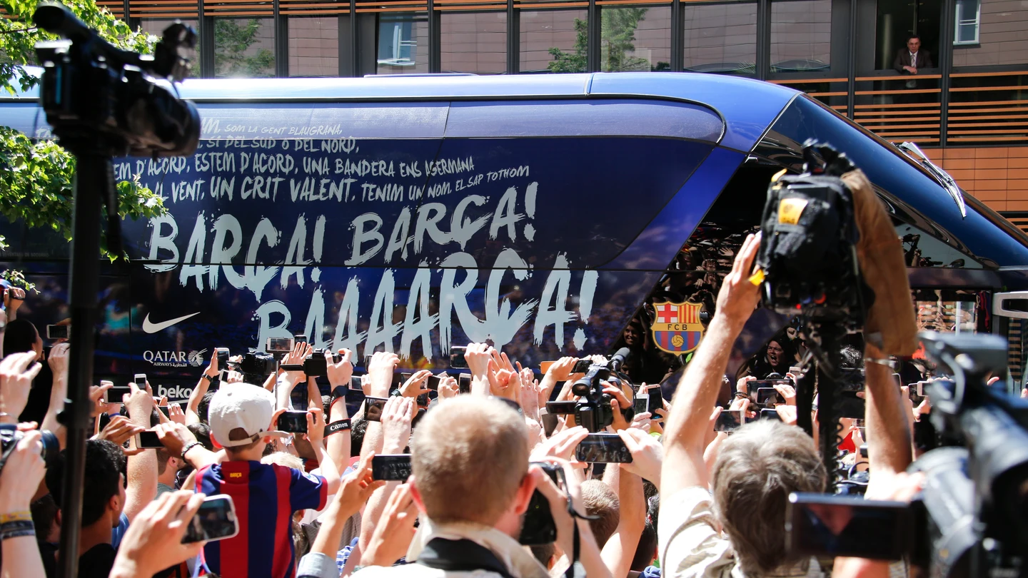 El autobús del Barcelona, en 2015 El autobús del Barcelona, en 2015