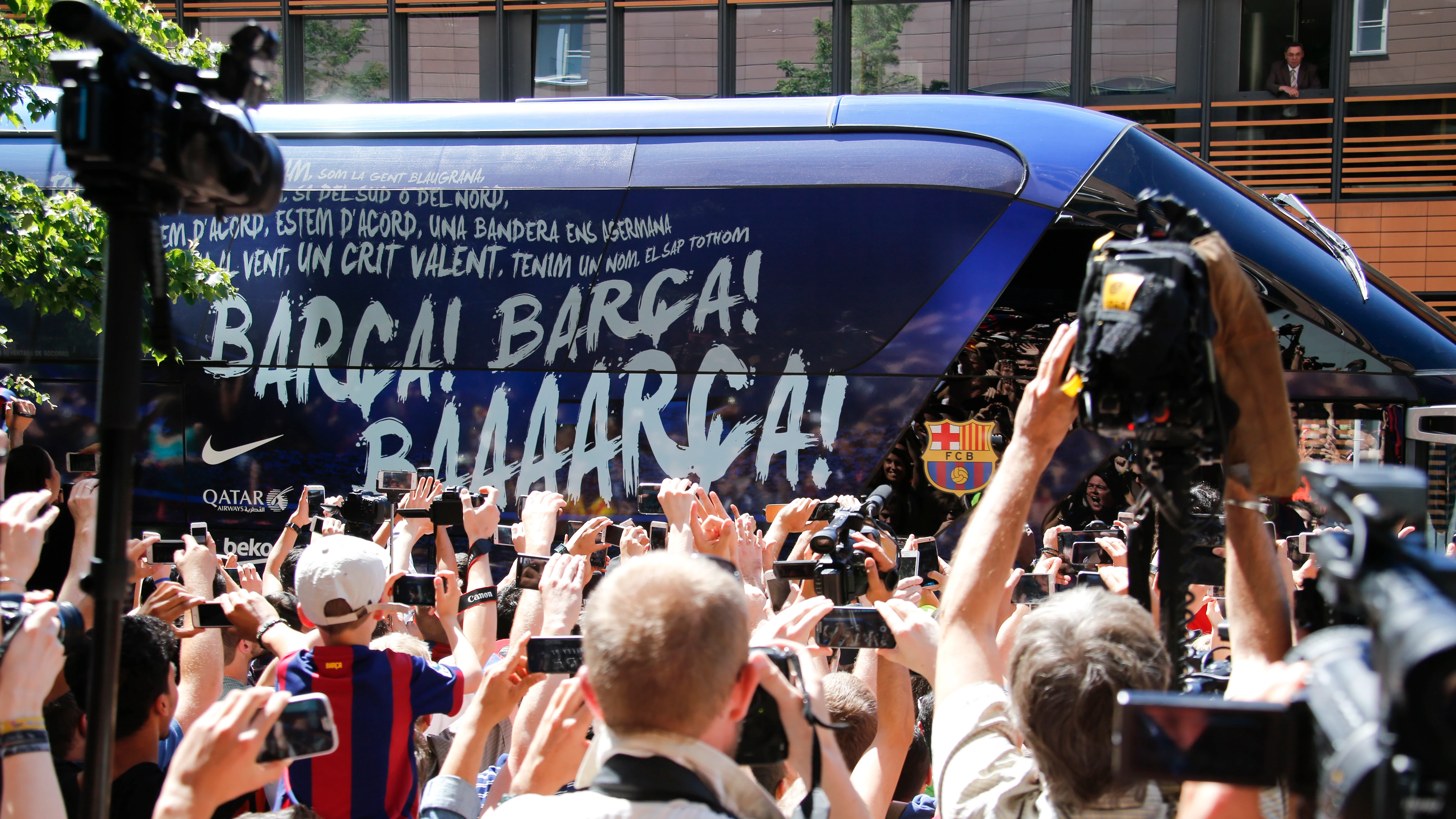 El autobús del Barcelona, en 2015 El autobús del Barcelona, en 2015