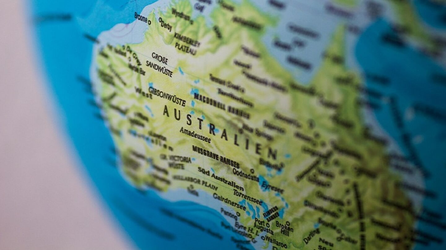 Un mapa de Australia