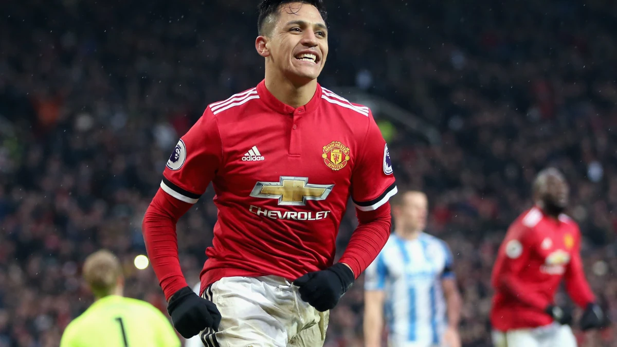 Alexis Sánchez, con el United