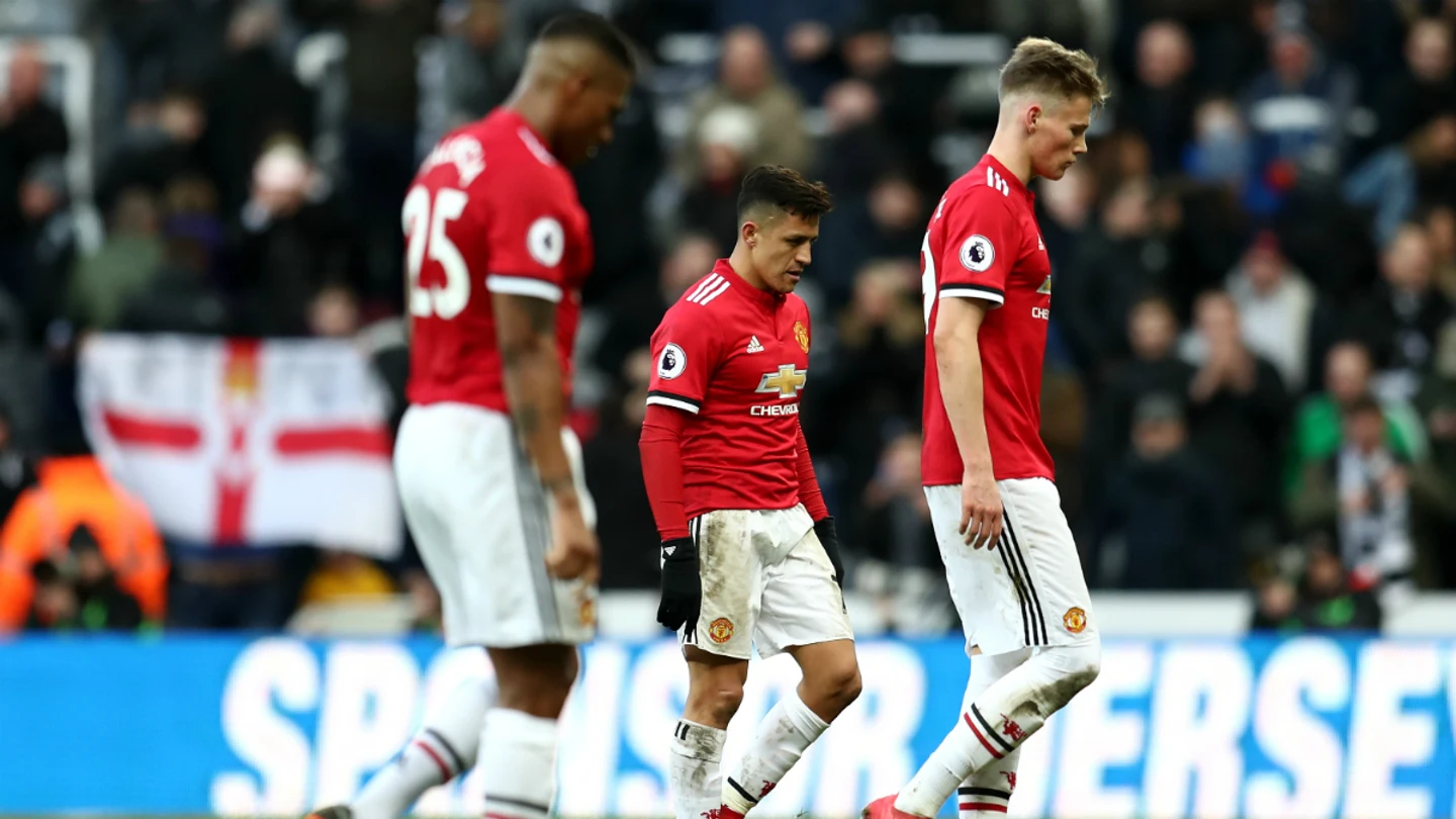 Los jugadores del United, cabizbajos Los jugadores del United, cabizbajos