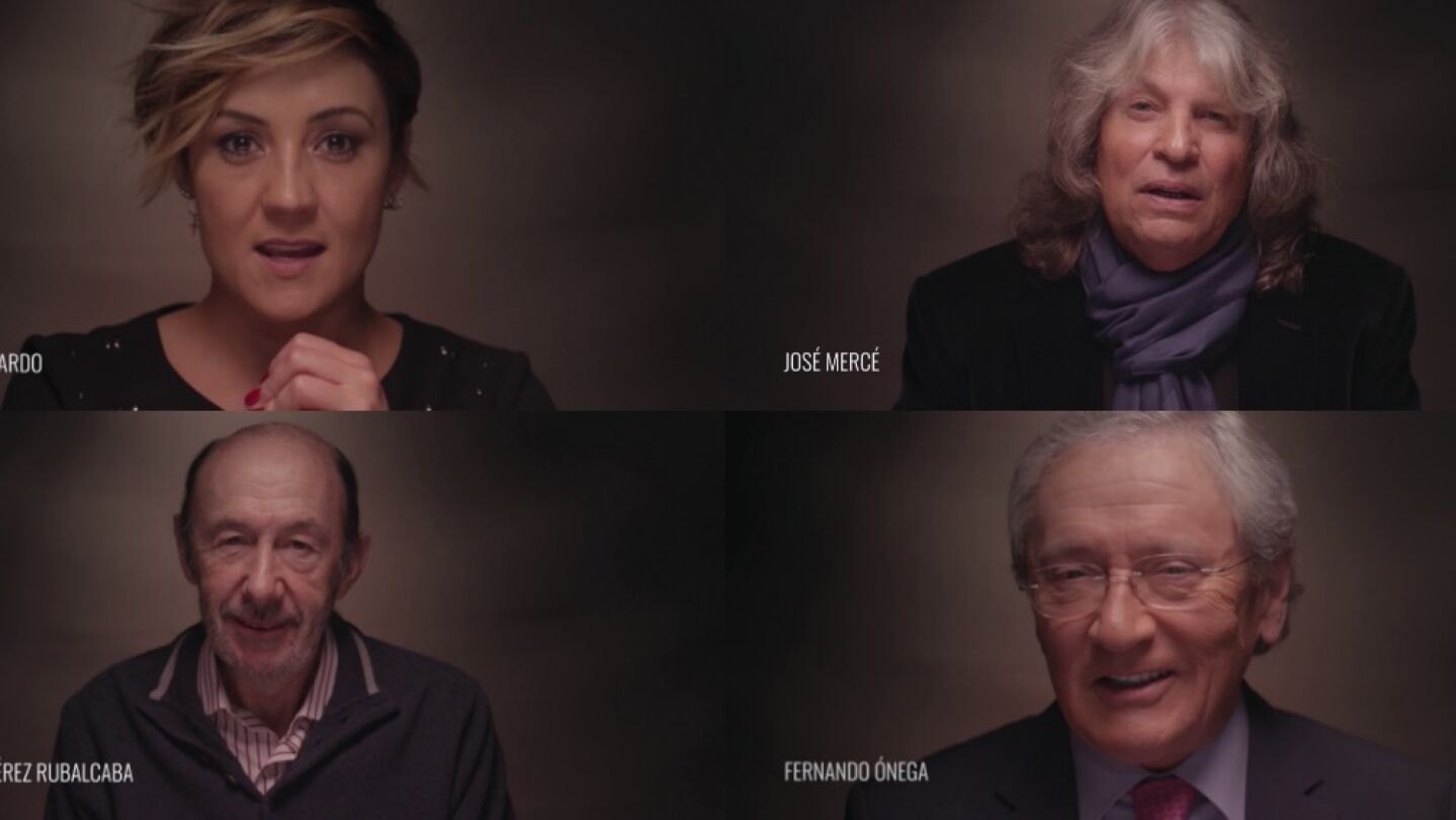 Cristina Pardo, Jos&eacute; Merc&eacute;, Alfredo P&eacute;rez Rubalcaba y Fernando &Oacute;nega