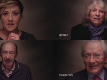 Cristina Pardo, José Mercé, Alfredo Pérez Rubalcaba y Fernando Ónega Cristina Pardo, José Mercé, Alfredo Pérez Rubalcaba y Fernando Ónega