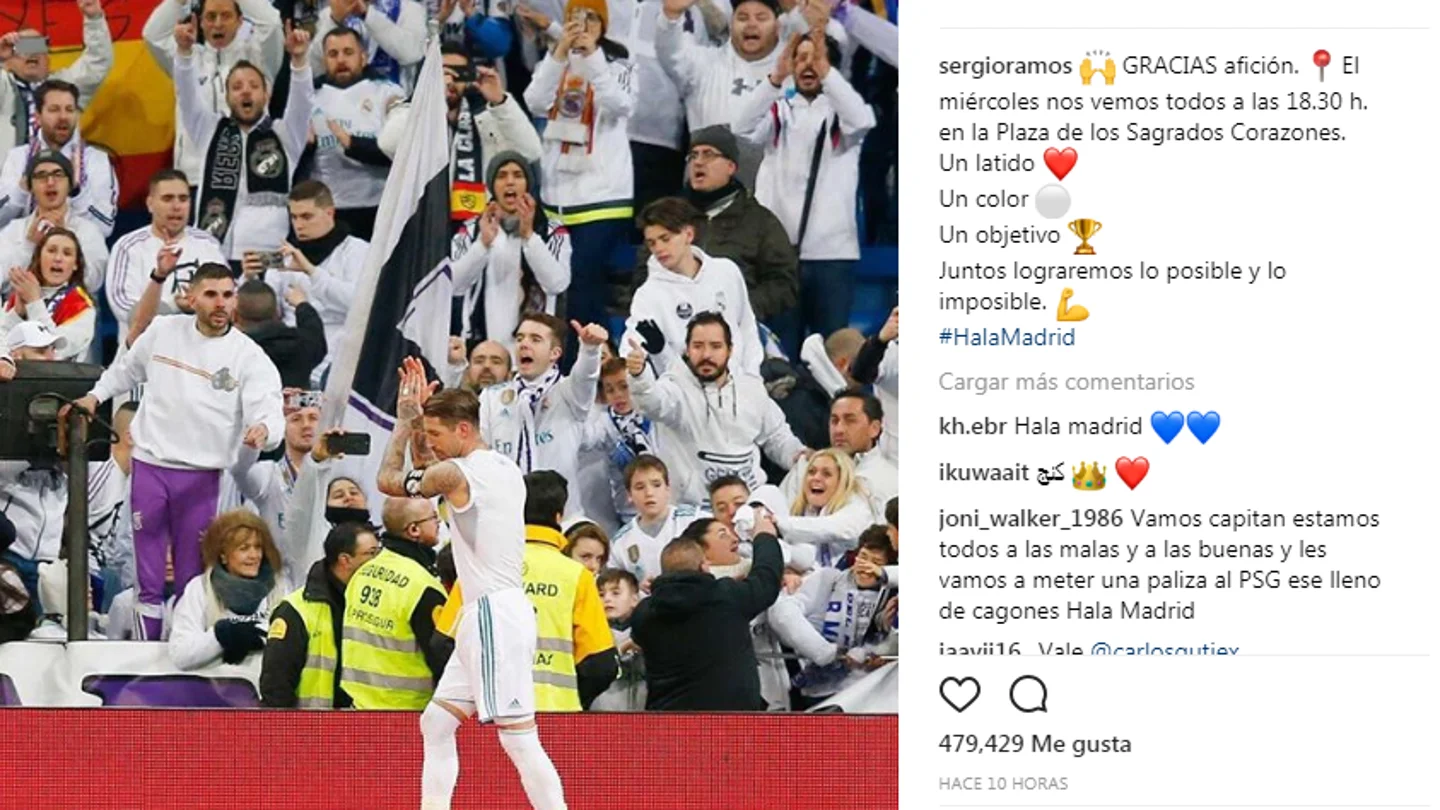 Sergio Ramos y su llamamiento a la afición Sergio Ramos y su llamamiento a la afición