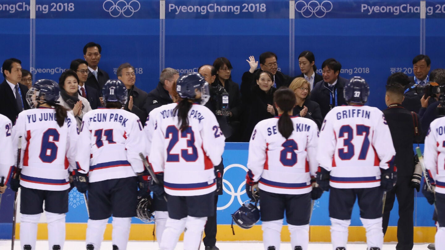 Las jugadoras de hockey de Corea