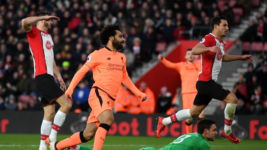 Salah celebra su gol contra el Southampton Salah celebra su gol contra el Southampton