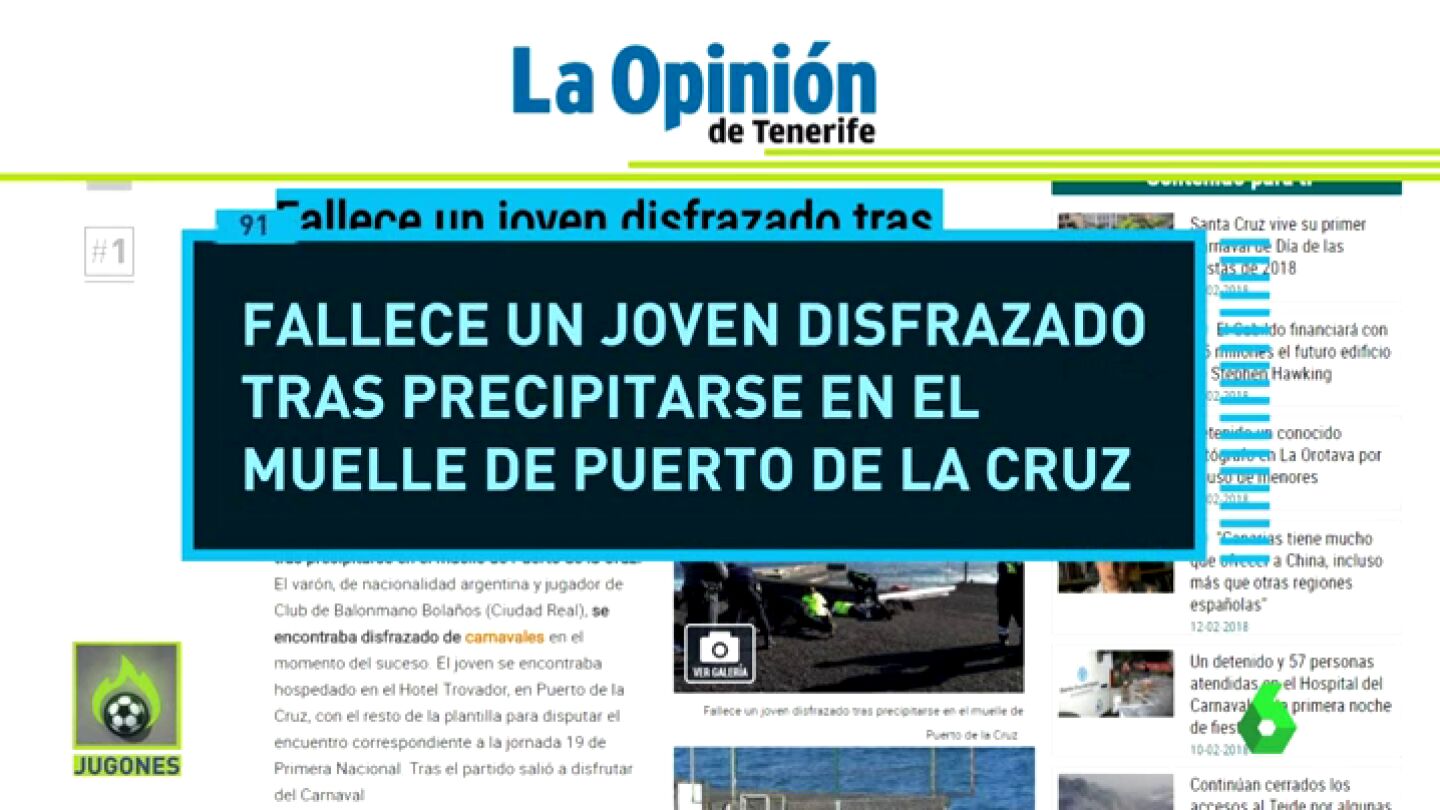 Investigan la muerte en extra&ntilde;as circunstancias de un jugador de balonmano del Bola&ntilde;os en Puerto de la Cruz