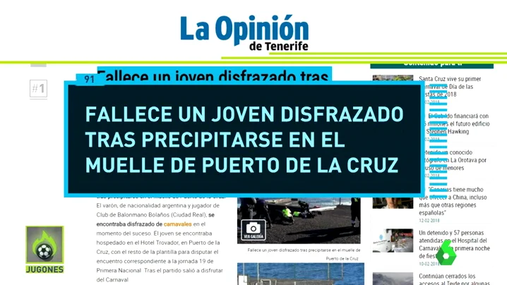 Investigan la muerte en extrañas circunstancias de un jugador de balonmano del Bolaños en Puerto de la Cruz