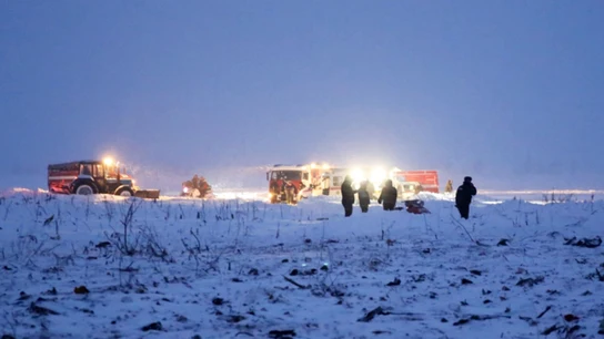Trabajos de búsqueda en el lugar del accidente aéreo en Rusia Trabajos de búsqueda en el lugar del accidente aéreo en Rusia