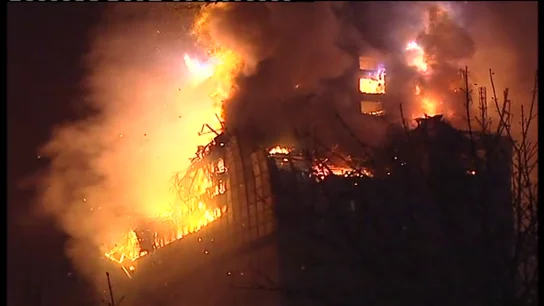 Imagen de archivo del incendio del edificio Windsor Windsor