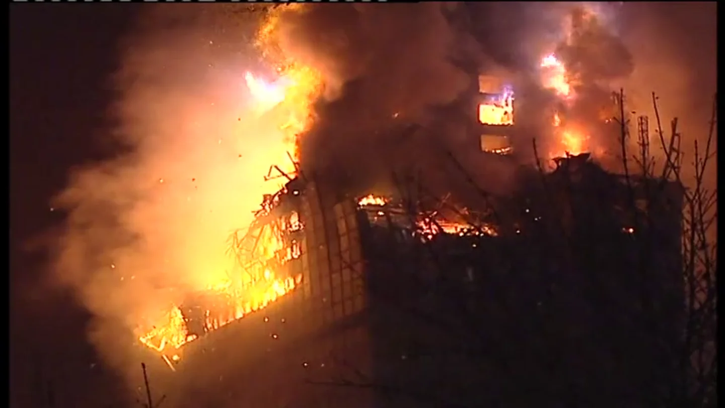 Imagen de archivo del incendio del edificio Windsor Windsor