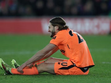 Lllana durante el encuentro ante el Southampton Lllana durante el encuentro ante el Southampton