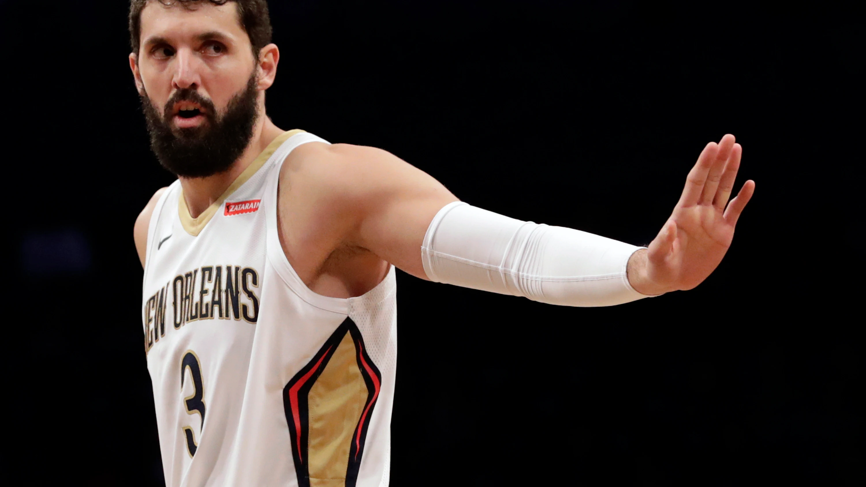 Nikola Mirotic, en un partido con los New Orleans Pelicans