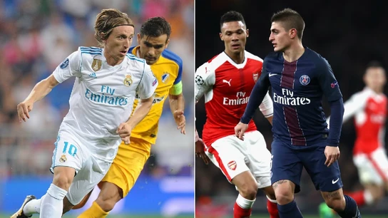 Luka Modric y Marco Verratti Luka Modric y Marco Verratti
