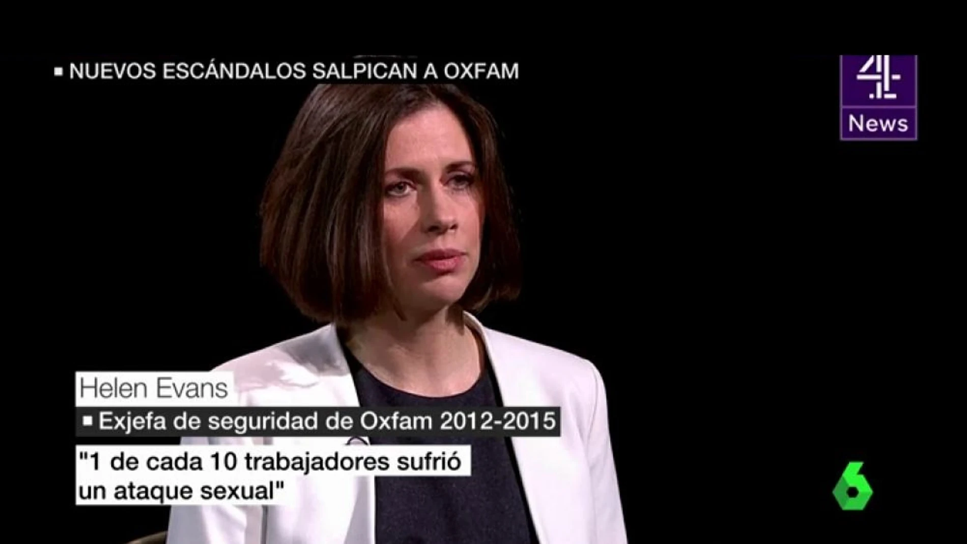 Helen Evans, exjefa de Seguridad de Oxfam