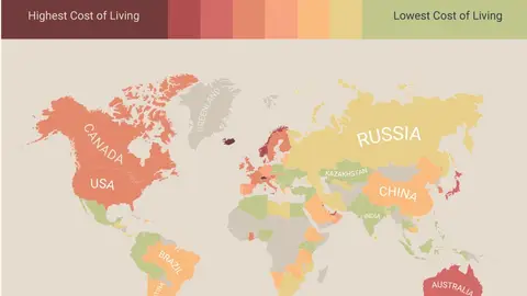 Mapa del mundo por nivel de vida Mapa del mundo por nivel de vida