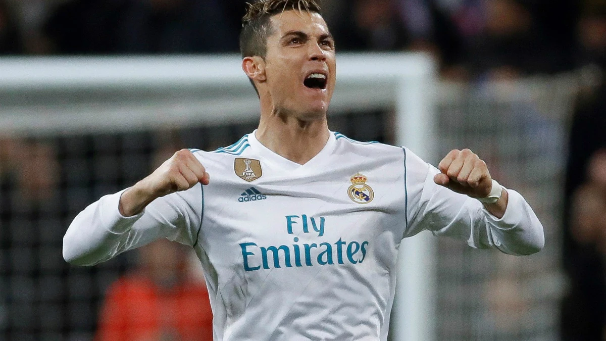Cristiano Ronaldo celebra un gol Cristiano Ronaldo celebra un gol