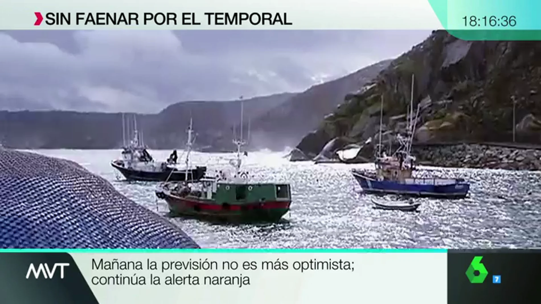 El temporal no permite a los pescadores en Galicia salir a faenar