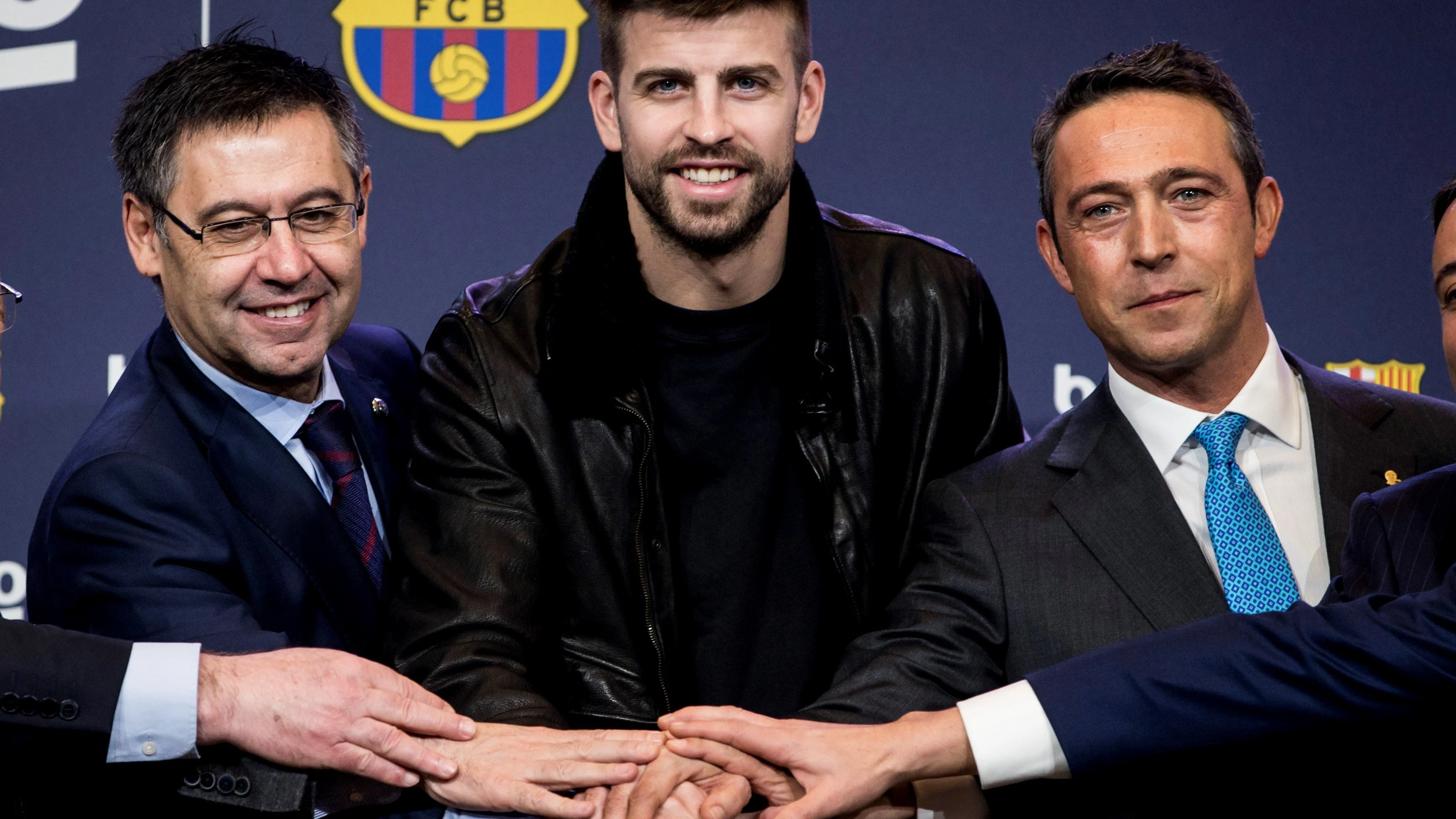 Gerard Piqué, en un acto del Barcelona