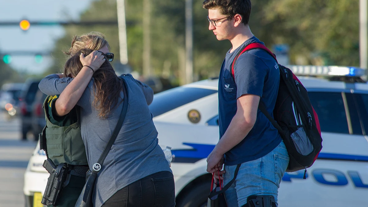 Fotografía después del tiroteo en un instituto de Florida