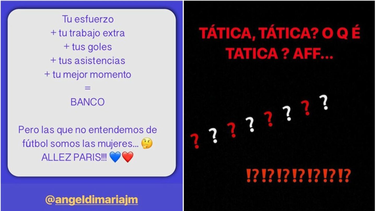 Las mujeres de Di Mar&iacute;a y Thiago Silva, cr&iacute;ticas con Emery